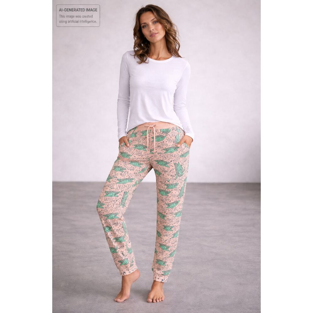 Star Wars Grogu Baby Yoda Lounge Pants Pajama Joggers Women’s M